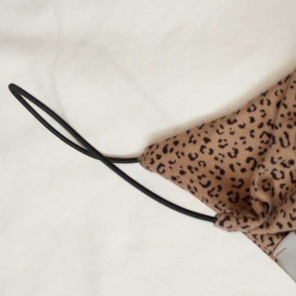 Gaze Womens Bodysuit Sz M Brown Leopard Fall Layering Base Autumn Halloween Soft - Picture 4 of 7